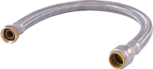Miniatura 6 de SharkBite - Conector flexible para calentador de agua de 3/4 pulgadas x 3/4 pulgadas FIP x 12 pulgadas de acero inoxidable trenzado, conexión