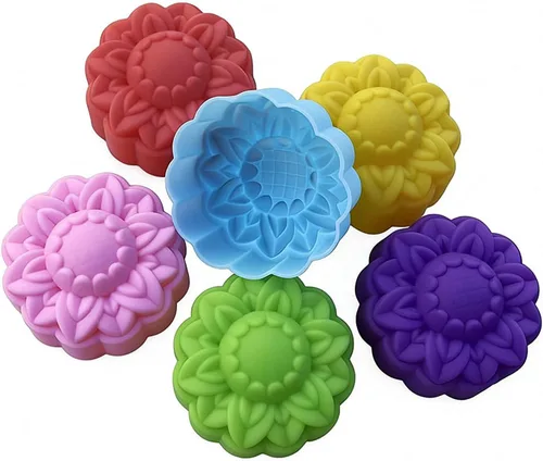 Miniatura 10 de 36 PCS Moldes para Hornear en Forma de Flor de Silicona Grado Alimenticio Antiadherente Mini Bandejas para Cupcakes, Pudines, Chocolates