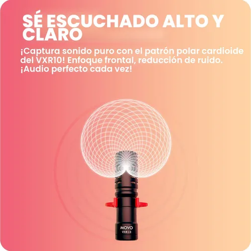 Miniatura 8 de Movo VXR10 Micrófono Shotgun Universal para Cámara - Micrófono de Cámara para DSLR, iPhone y Teléfonos Inteligentes Android - Compatible con Cámaras