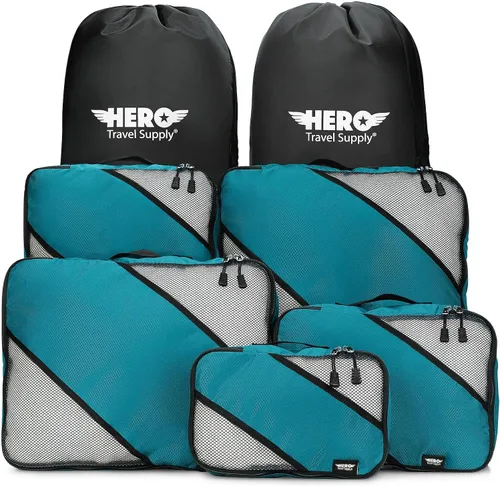 Miniatura 13 de HERO - Juego de 5 organizadores de equipaje con 2 bolsas de lavandería