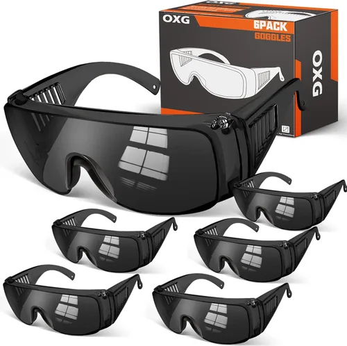 OXG Anteojos de seguridad antivaho sobre anteojos, ANSI Z87.1, gafas de seguridad para hombres y mujeres