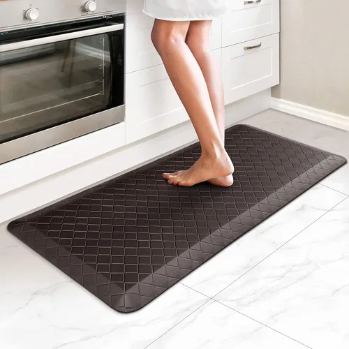 Miniatura 29 de HappyTrends Alfombras antifatiga para cocina, 4/5 pulgadas de grosor, antideslizantes, impermeables, ergonómicas, cómodas para cocina, suelo, hogar