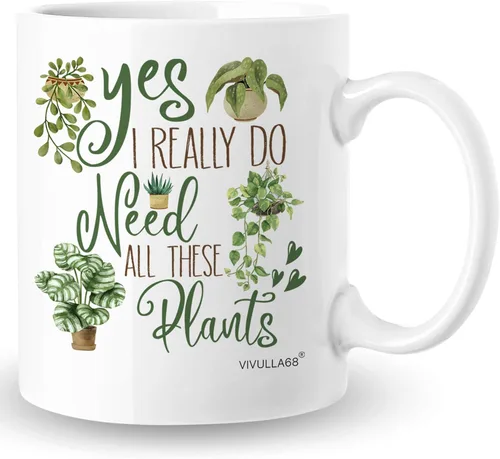 Taza de plantas para amantes de las plantas, taza de café de jardinería para mamá, papá, amante del jardín, regalos geniales para mujeres locas,