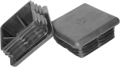 Miniatura 9 de Paquete de 10: (0.5 pulgadas (1/2 pulgadas), calibre 14-20, tapón cuadrado de plástico negro, tapa de extremo de tubo, insertos deslizantes