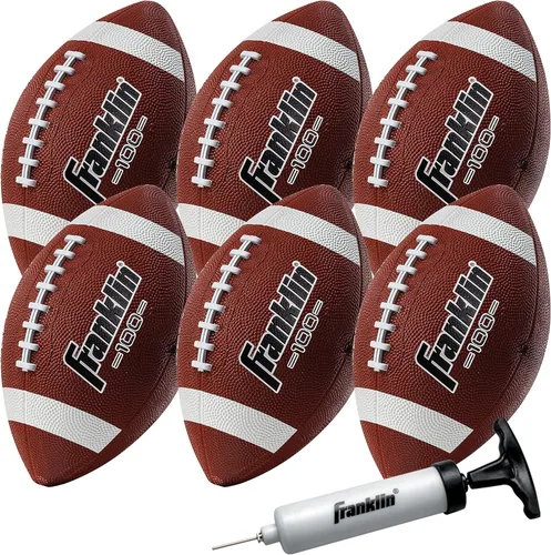 Miniatura 15 de Franklin Sports Balones de fútbol americano de goma para niños Junior Grip-Rite tamaño juvenil - Balones de fútbol americano Peewee Kids duraderos