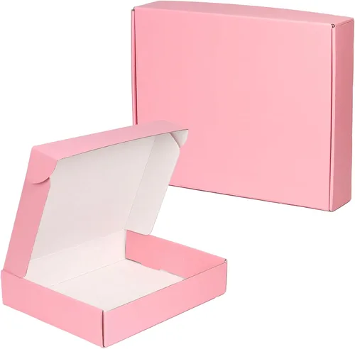 Miniatura 11 de Paquete de 30 cajas de envío pequeñas de 6 x 4 x 1.6 pulgadas, cajas de cartón corrugado rosa para embalaje, envío y correo para pequeñas empresas
