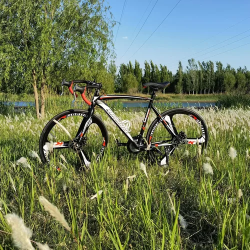 Miniatura 7 de Eurobike OBK XC550 - Bicicleta de carretera ruedas 700C 21 velocidades frenos a disco bicicleta para hombre o mujer
