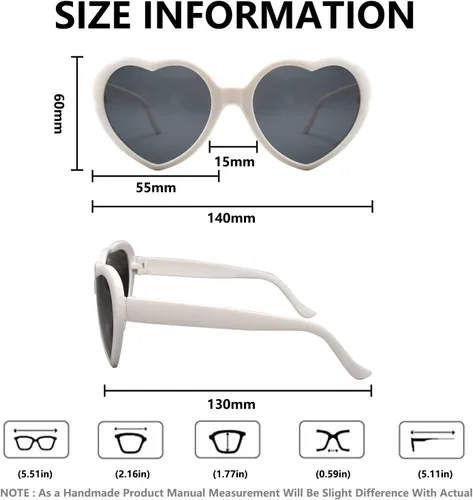 Miniatura 5 de Gafas de sol en forma de corazón para mujer, gafas de corazón de moda, lindas gafas de sol retro, Taylor Cupid Party