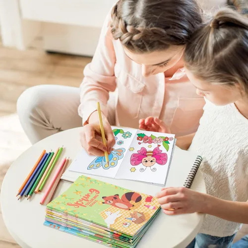 Miniatura 4 de WATINC 24 libros para colorear de primavera, folleto de colores primaverales, suministros de fiesta de arte a granel para niños, libro de pintura