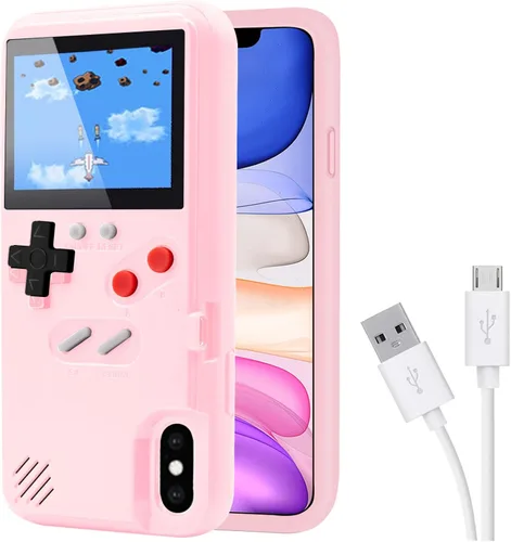 Miniatura 10 de Funda de consola de juegos para iPhone, funda protectora retro autoalimentada con 36 juegos pequeños, pantalla a todo color, funda de videojuegos