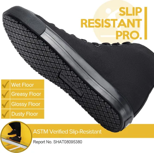 Miniatura 2 de Zapatos de trabajo antideslizantes para hombres y mujeres, tenis unisex resistentes al aceite y al agua para fabricantes de servicios de alimentos