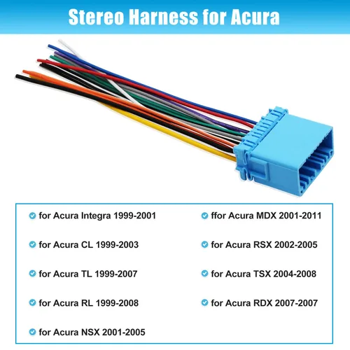 Miniatura 3 de Adaptador de Arnés de Cable de Radio de Coche de Reemplazo para Arnés de Cableado de Estéreo Selecto de Honda y Acura
