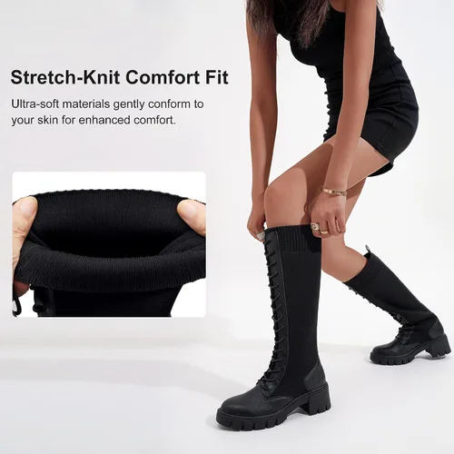 Miniatura 4 de Vepose Botines con estilo de combate, a la moda, para mujer