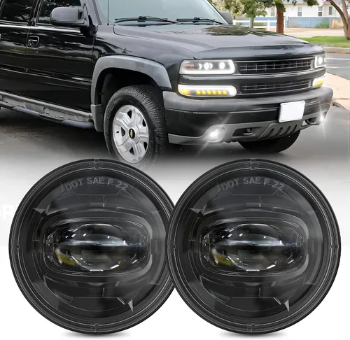 Miniatura 17 de RAMJET4X4 Faros antiniebla LED mejorados Faros de niebla aprobados por DOT Reemplazo compatible con Chevy Silverado 1999-2002 1500 2500 3500, Chevy