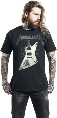 Miniatura 3 de Metallica Camiseta Papa Het Guitar Band Logo Oficial Hombres Negro