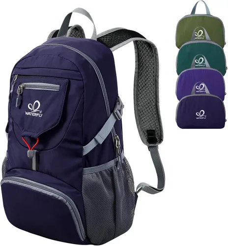 Miniatura 13 de WATERFLY Mochila pequeña ligera y plegable: mochila de 20 l ultra ligera, plegable, de senderismo, de viaje, de camping, de día, para hombre y mujer