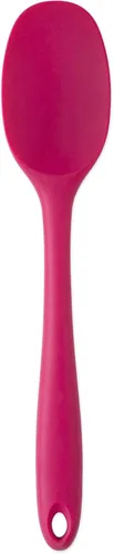 Miniatura 16 de RSVP International (ELA-WH) Cuchara de espátula de silicona favorita de Ela, negro, 11 pulgadas, silicona sin BPA, mezcla de baterías gruesas