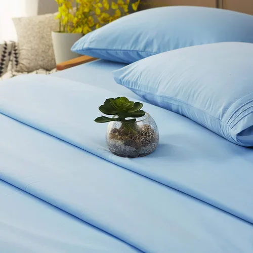 Miniatura 3 de SONORO KATE Juego de sábanas de microfibra súper suave de 1800 hilos, sábanas egipcias de lujo de 18 pulgadas de profundidad, antiarrugas e Azul lago