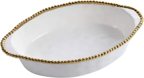 Miniatura 9 de Pampa Bay Plato para hornear pan de titanio de 10"x5" (Mapa, Salerno dorado)