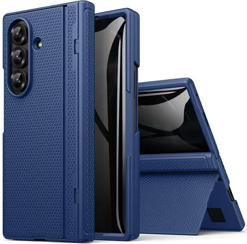 Miniatura 12 de BXYJY Funda para Samsung Galaxy Z Fold 7 con soporte, protector de pantalla frontal, protección de bisagra, delgada y resistente, cubierta dura