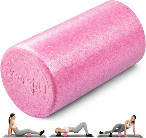 Miniatura 20 de Yes4All Rodillo de espuma EPP de alta densidad con respaldo redondo, rodillo de espuma de ejercicio para yoga, pilates y estiramientos, 12, 18, 24