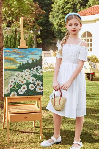 Miniatura 3 de Arshiner Vestido casual de verano sin mangas para niñas de 4 a 13 años
