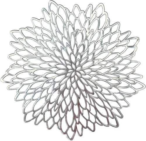 Miniatura 3 de Manteles individuales metálicos plateados con texto en inglés "OCCASIONS", A1. Hoja de plata A. Hoja de plata
