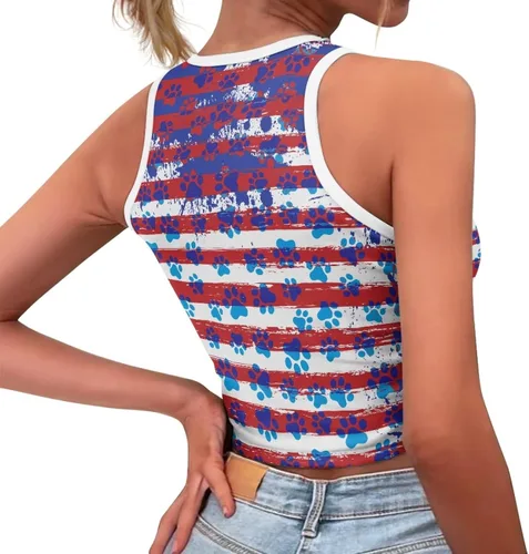 Miniatura 3 de YEXIATODO Camisetas sin mangas para mujer, camisetas cortas sin mangas para salir