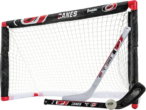 Miniatura 23 de Franklin Sports NHL - Juego de mini hockey para niños, portería de hockey sobre rodilla, pelota + 2 palos, juego de juguetes para interiores