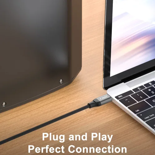 Miniatura 5 de J&D Cable de audio USB C a RCA, cable convertidor de audio estéreo trenzado tipo C macho a 2RCA macho cable divisor en Y compatible con Google Pixel