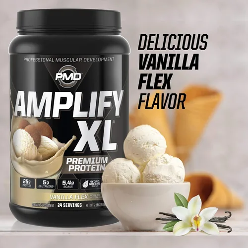 Miniatura 5 de PMD Sports Amplify XL Premium Suplemento de proteína de suero Hydro Greens Blend - Matriz de proteína de glutamina y suero con superalimento