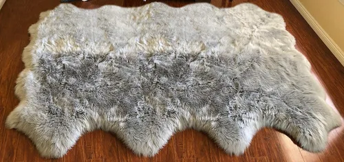 Miniatura 40 de LAMBZY Alfombra sintética de piel de oveja auténtica, con textura inferior gruesa, fuerte, fácil de lavar, resistente a las manchas, perfecta