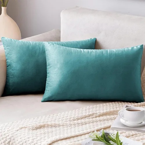 Miniatura 9 de AUSSPVOCT Ative - Juego de 2 fundas de almohada de terciopelo suave, 12 x 20 pulgadas, fundas de cojín cuadradas para sofá, cama, automóvil, sala