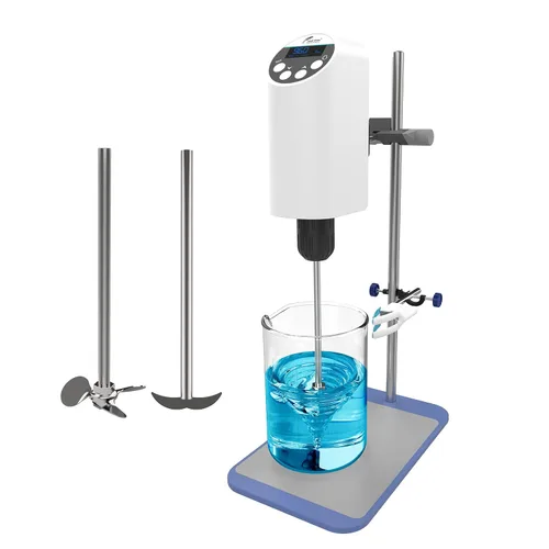 Miniatura 8 de LAB FISH Mezclador digital de laboratorio agitador eléctrico de laboratorio Varilla de agitación y soporte de acero inoxidable Velocidad