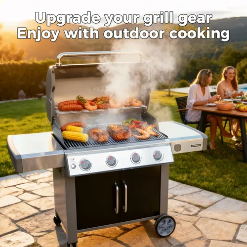 Miniatura 6 de QuliMetal 66033 Barras aromatizantes para Weber Genesis II E-410/E-415/E-435, piezas de parrilla para parrillas de gas Weber GS4 Genesis II LX serie