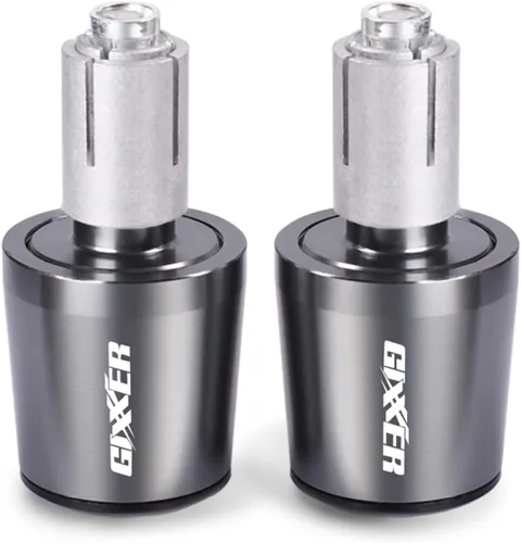 Miniatura 3 de Manillar de motocicleta para motocicleta, peso final, agarres para manillar, tapa antivibración, enchufe plateado para Suzuki Gixxer 150sf 250sf 155