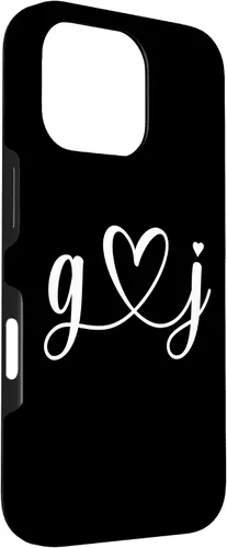 Miniatura 3 de Funda para iPhone 16 Pro G Love J Bride Boyfriend & Girlfriend G Letter y J Letter