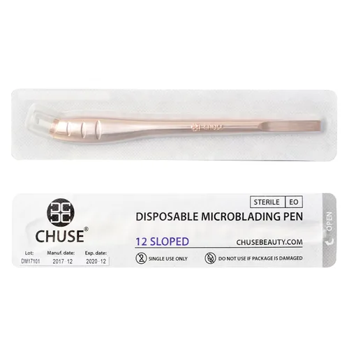 Miniatura 6 de CHUSE M66 Microblading - Herramientas desechables – Paquete de 5 piezas de 16 bolígrafos de microblading en forma de U de 0.010 in – Suministros