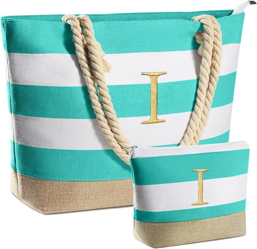 Miniatura 53 de YOOLIFE Bolsas de playa para mujer, bolsa de lona de viaje, bolsa impermeable para piscina, artículos esenciales de viaje, regalos para mujeres