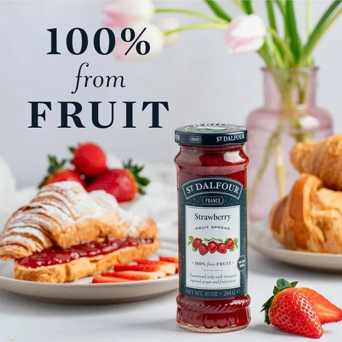 Miniatura 6 de St. Dalfour Untable de fruta de fresa – 10 oz – 100% de fruta, sin ingredientes artificiales, sin OMG, sin azúcar de caña, todo natural, fabricado