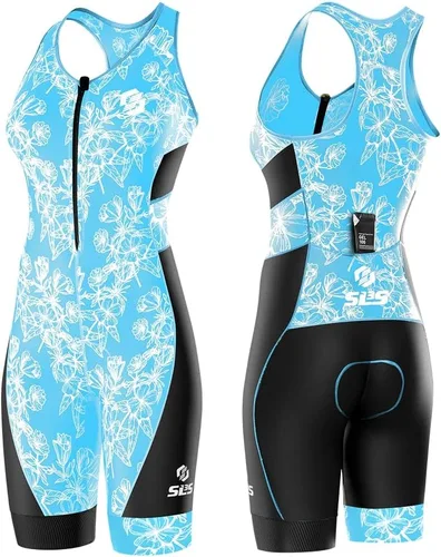 Miniatura 19 de SLS3 Trajes de triatlón para mujer - Traje de triatlón de una pieza para mujer - Traje de triatlón profesional para mujer - Trisuit premium, SKY rosa