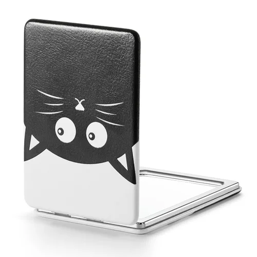 Miniatura 26 de Omiro - Espejo compacto, cuero PU clásico. Ampliación 1x/3x, ultra portátil para el bolsillo, ideal para bolsos y viajes (negro)