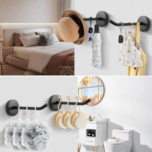Miniatura 5 de NearMoon Ganchos para colgar abrigos, ganchos de montaje en pared para colgar sombrero, bata Hurse, perchas de acero inoxidable 304 resistentes