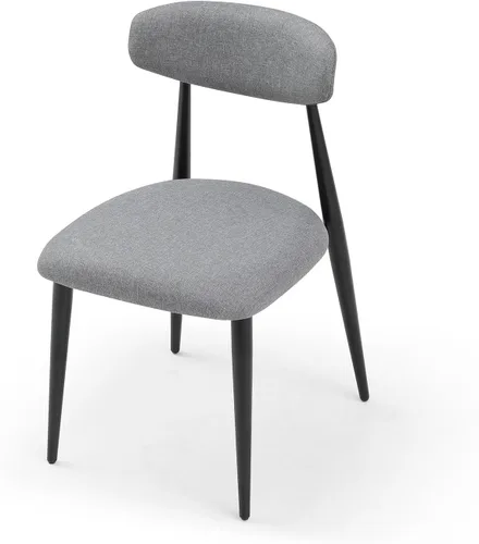 Miniatura 6 de Juego de 2 sillas de comedor, sillas de comedor modernas de mediados de siglo, sillas de cocina y comedor, respaldo curvado con cojín grueso, silla