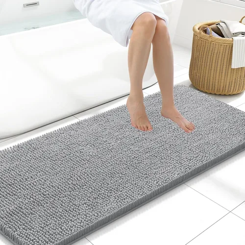 Miniatura 99 de Arotive Alfombras de baño de felpilla extrasuaves y absorbentes, de 24 x 16 pulgadas, lavables a máquina, parte trasera de goma antideslizante