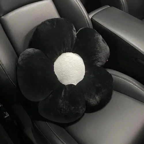 Miniatura 3 de Almohada para reposacabezas de coche de flores, color blanco y rosa, cojín de apoyo para el cuello para conducir 1 unids Almohada de cuello rosa
