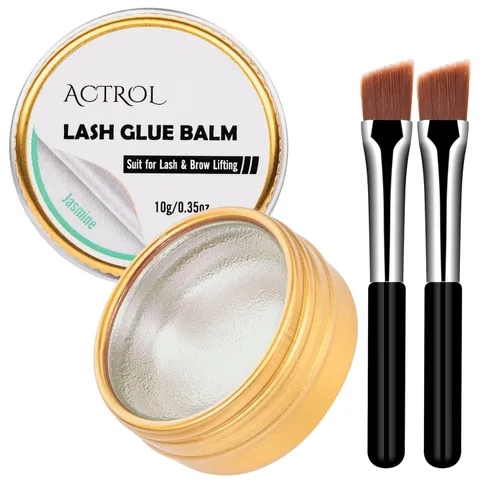 Miniatura 13 de ACTROL Bálsamo de pegamento para levantar pestañas, permanente, aloe de sujeción fuerte, para pestañas y cejas, pegamento para cejas adhesivo
