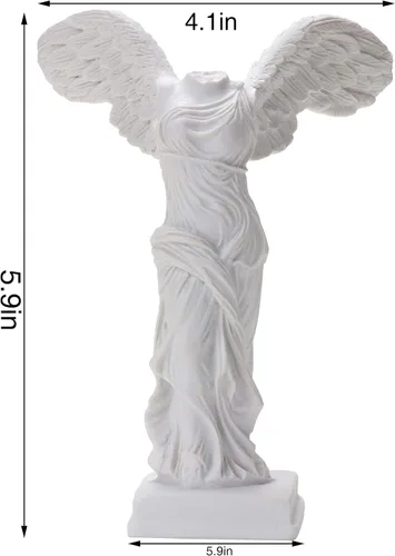 Miniatura 7 de Estatua griega para decoración del hogar, sala de estar, oficina, escultura de resina con alas del Louvre romano
