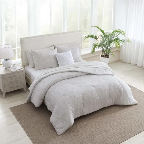 Miniatura 2 de Tommy Bahama - Juego de ropa de cama de 8 piezas, edredón de algodón y sábanas con funda de almohada, juego de ropa de cama de inspiración tropical