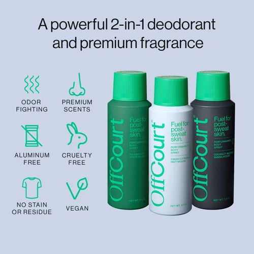 Miniatura 8 de OffCourt - Desodorante natural en aerosol corporal para hombres y mujeres - Sin aluminio - Desodorante de cuerpo entero para mujeres y hombres, 3.4
